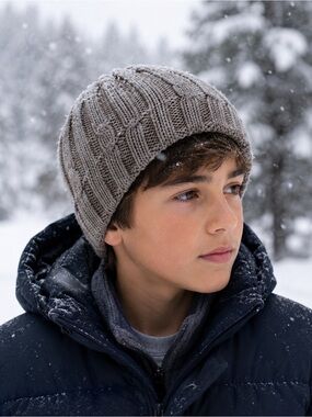 NWOT Geox boys grey winter hat (boys youth large)